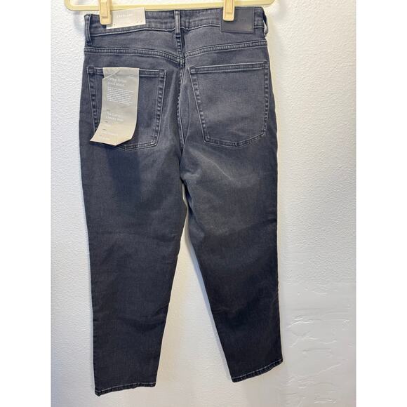 Everlane Black Curvy Cheeky Jeans 30 Straight High Rise Gray NEW Ankle Denim - Picture 2 of 9